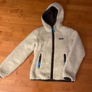 Patagonia Cream Teddy Jacket with Black Accents